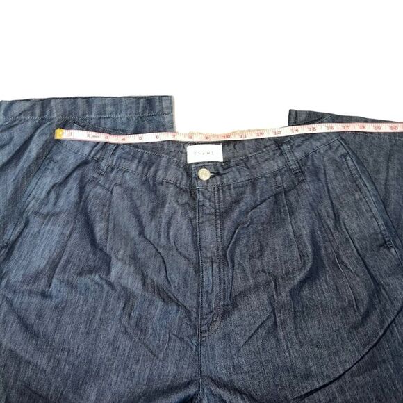 FRAME Oleat Wide Leg Denim Chino Pants Dark Rinse Wash Size 31 NWT - Picture 6 of 13